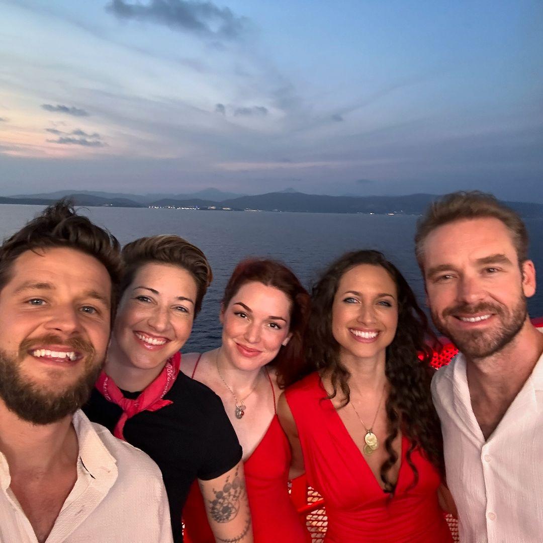 Devon Werkheiser on a cruise with friends