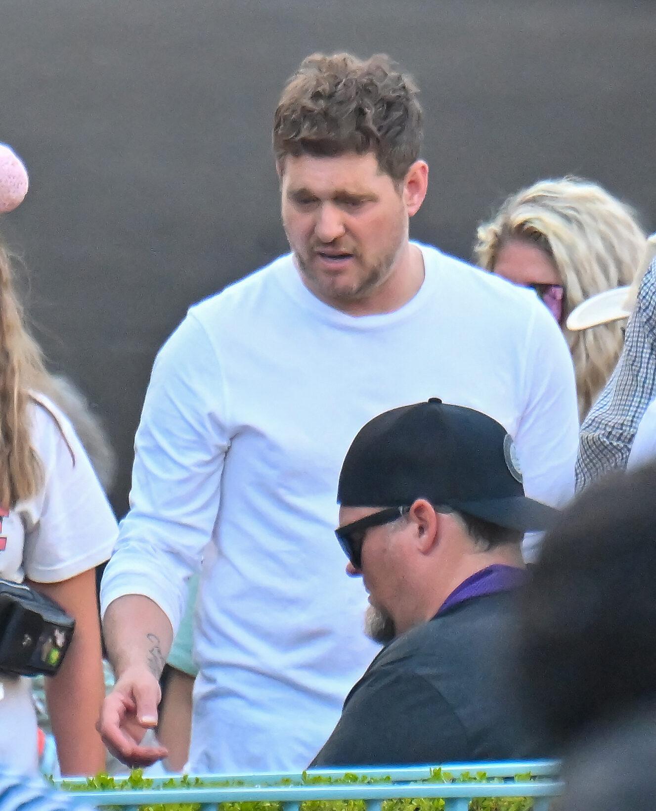 Michael Bublé has a fun day out at Disneyland with his family