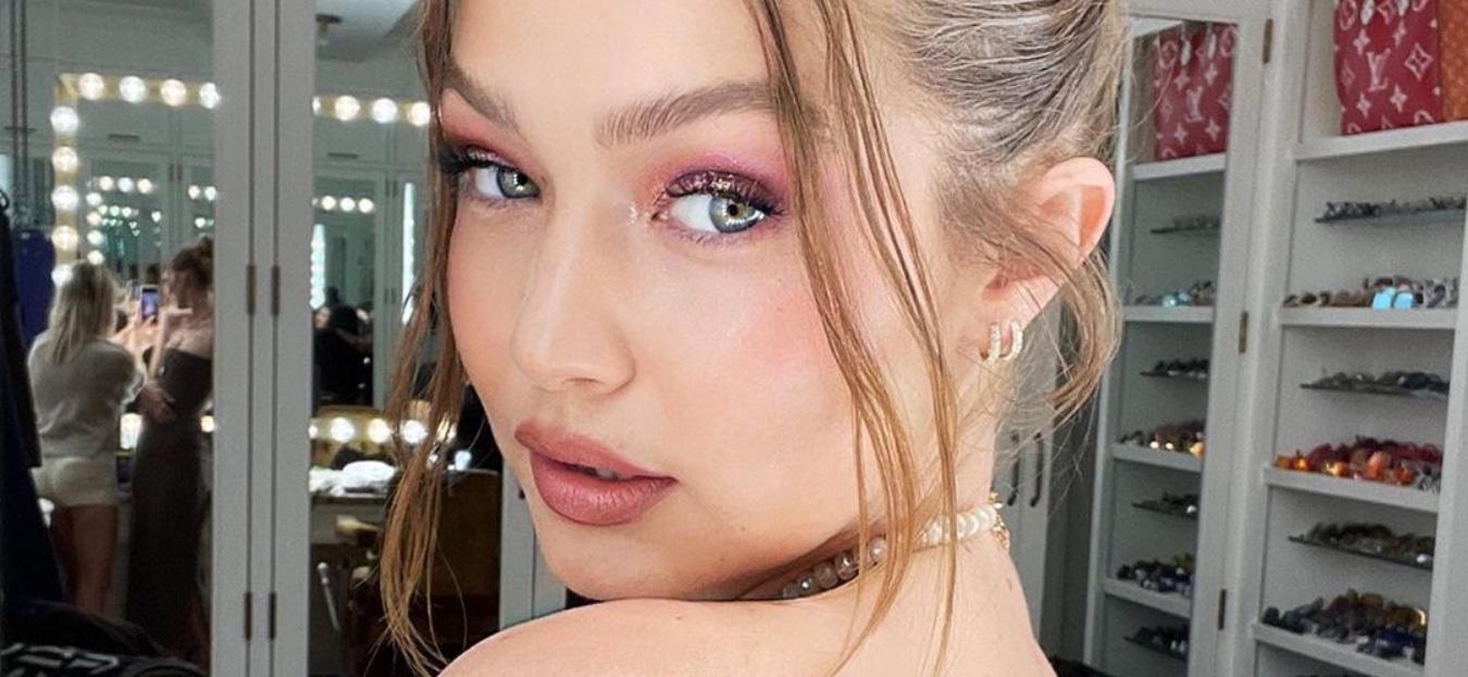 Gigi Hadid strikes a pose for the camera.