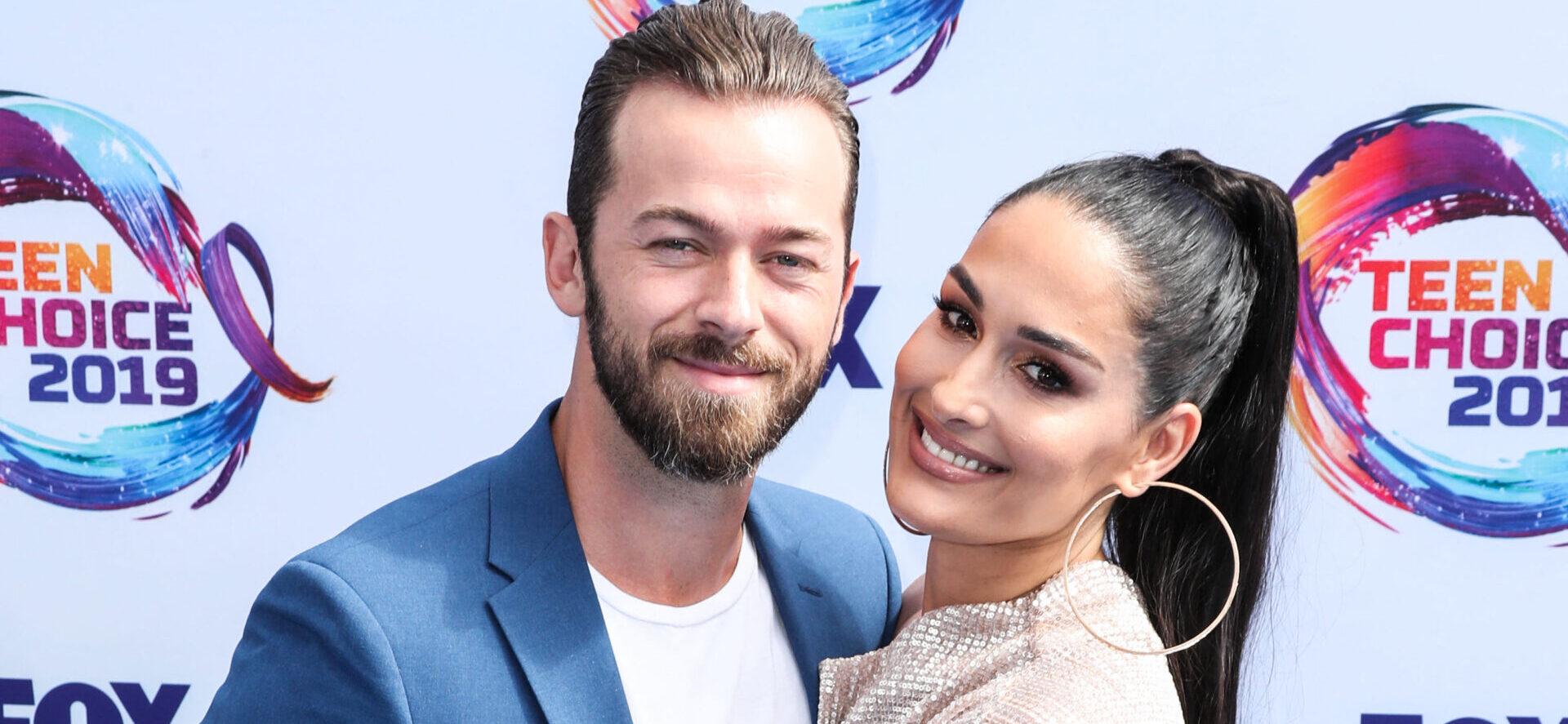 Artem Chigvintsev and Nikki Garcia at FOX's Teen Choice Awards 2019