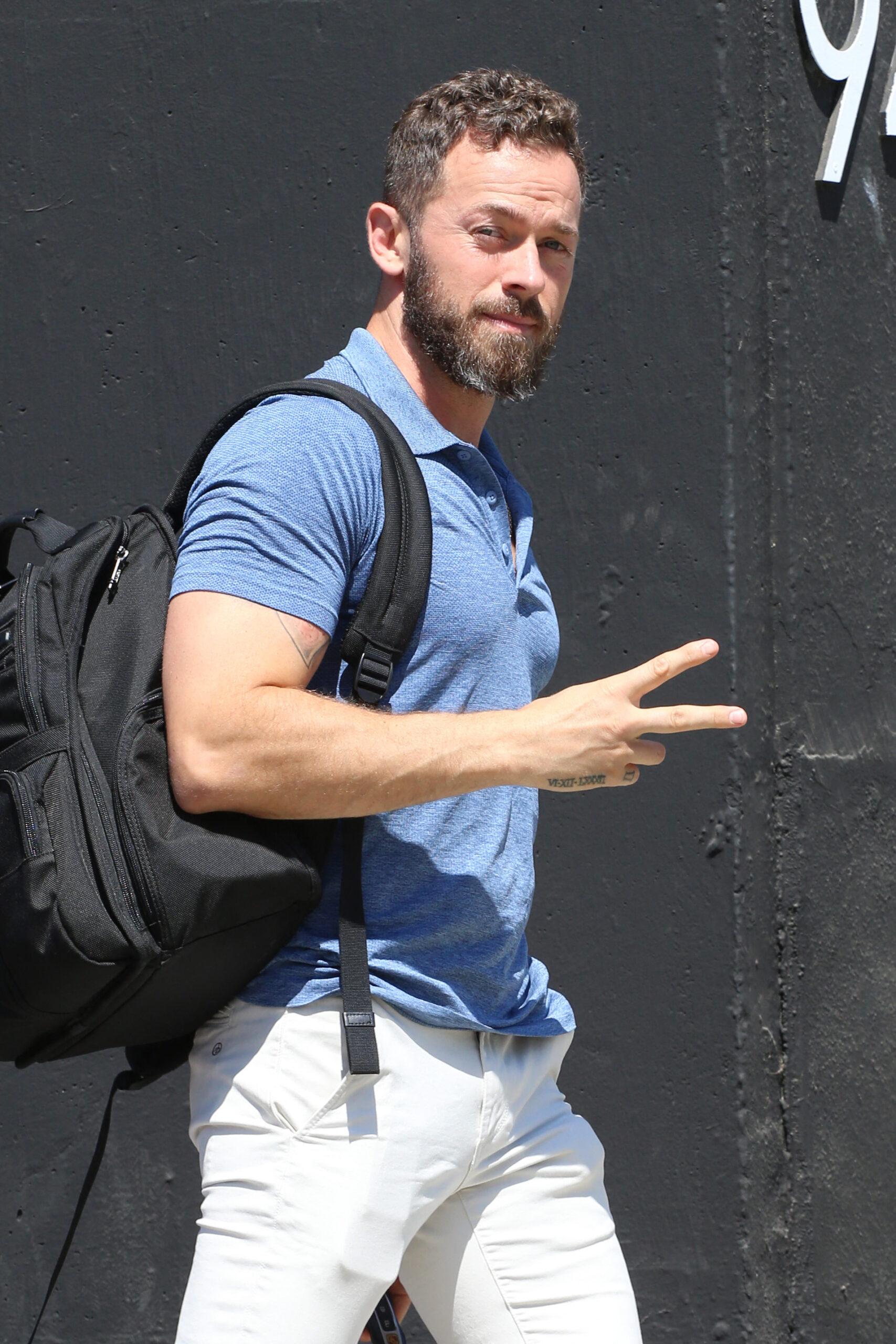 Artem Chigvintsev seen at the DWTS studio 