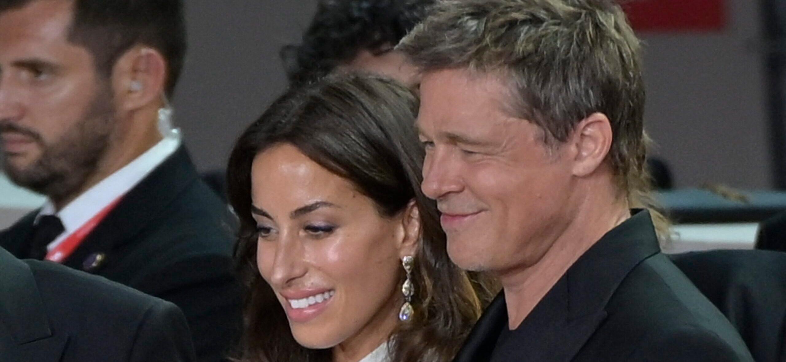 Brad Pitt and Ines de Ramon at the 81st Venice International Film Festival