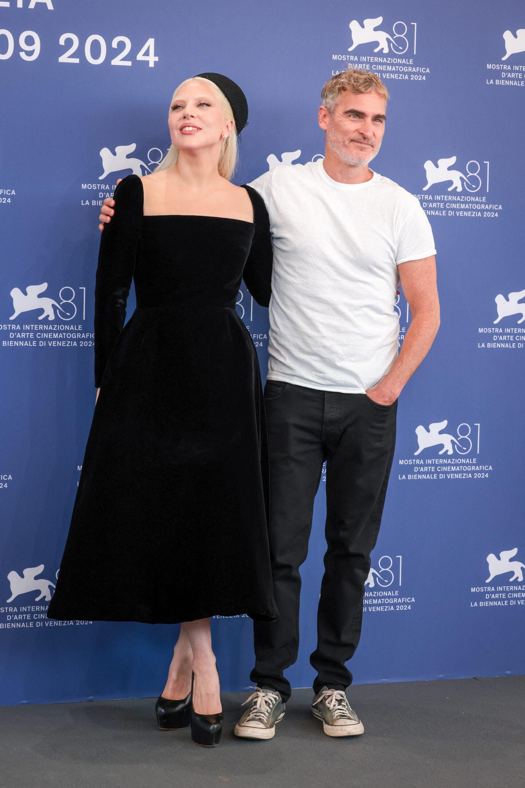 Joaquin Phoenix and Lady Gaga at "Joker: Folie A Deux" Photocall - The 81st Venice International Film Festival