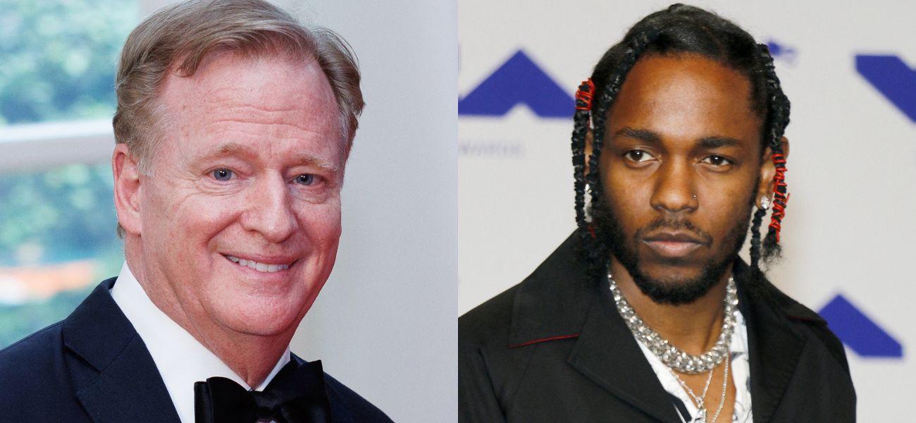 Roger Goodell (left) Kendrick Lamar (right)