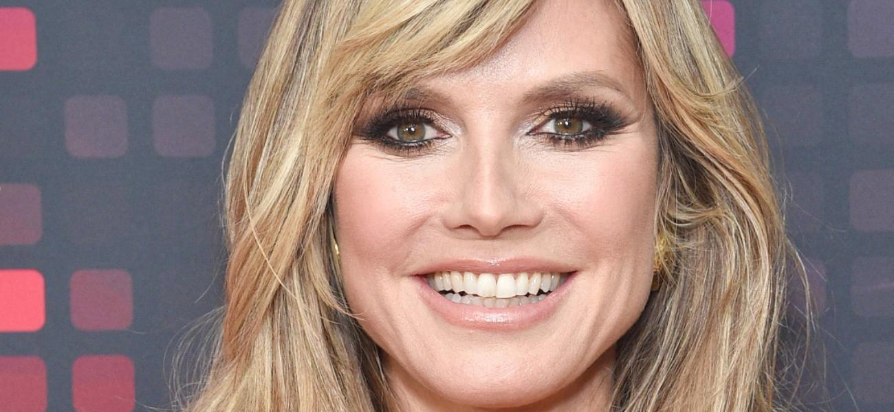 Heidi Klum smiles close up