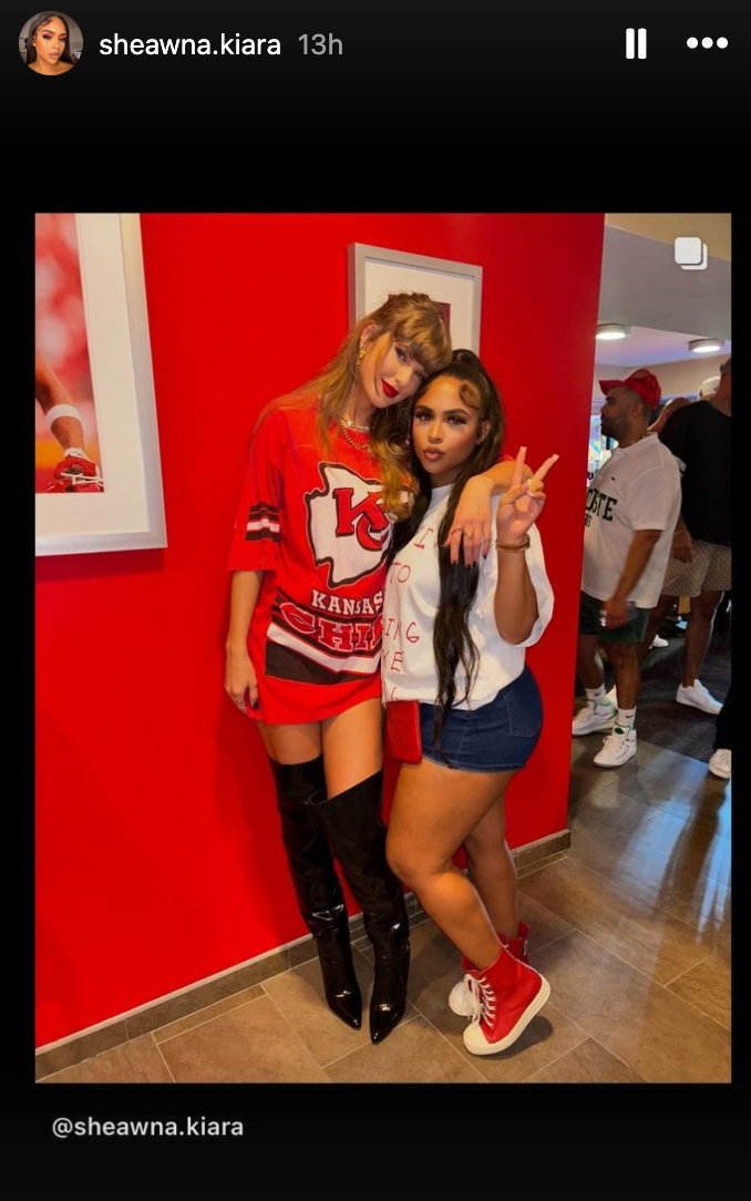 Taylor Swift in suite at Kansas City Chiefs game