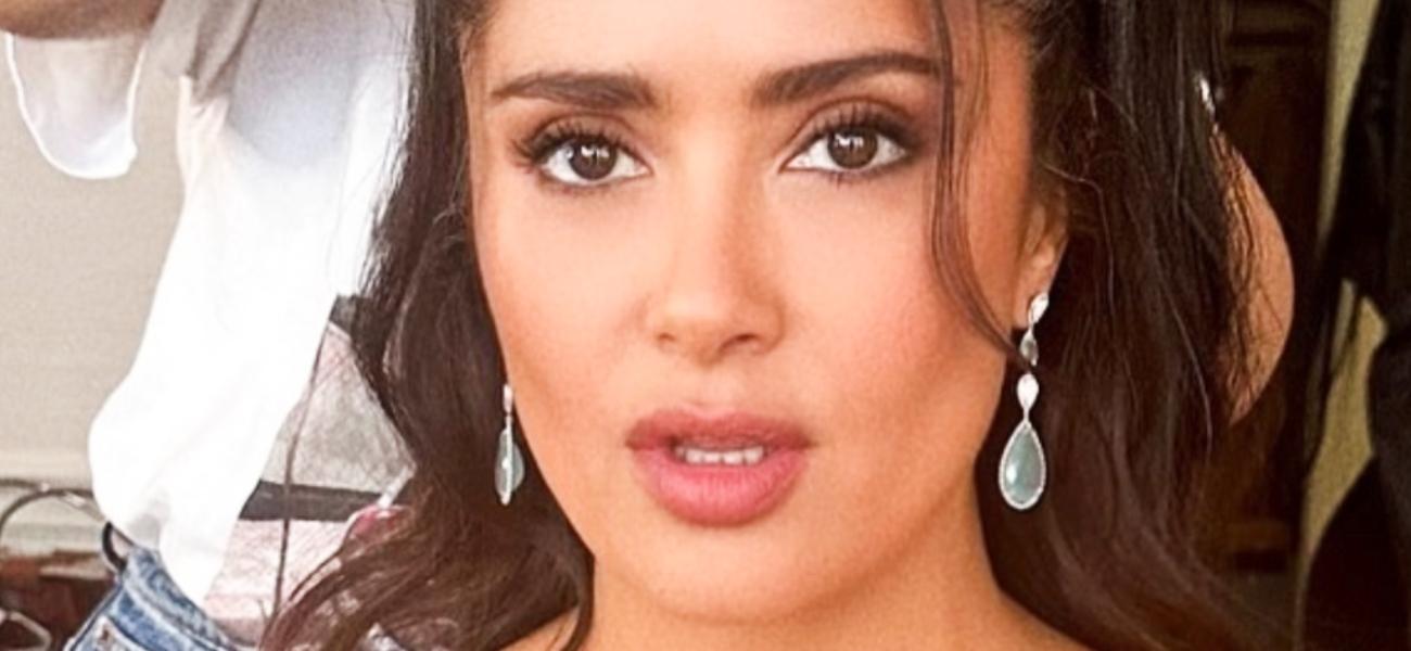 Salma Hayek Nearly Pops Out During Bikini Walk For ‘Sports Illustrated’