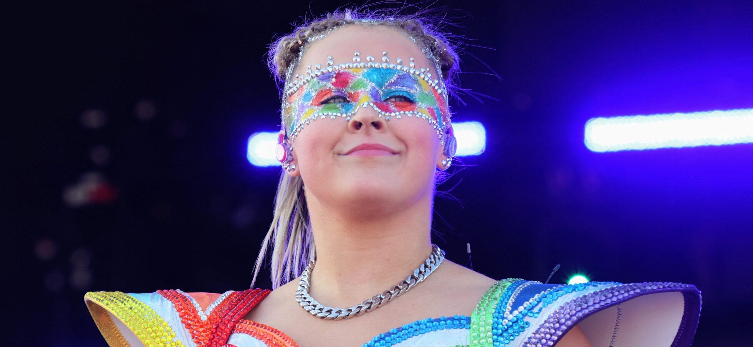 JoJo Siwa smiling on stage