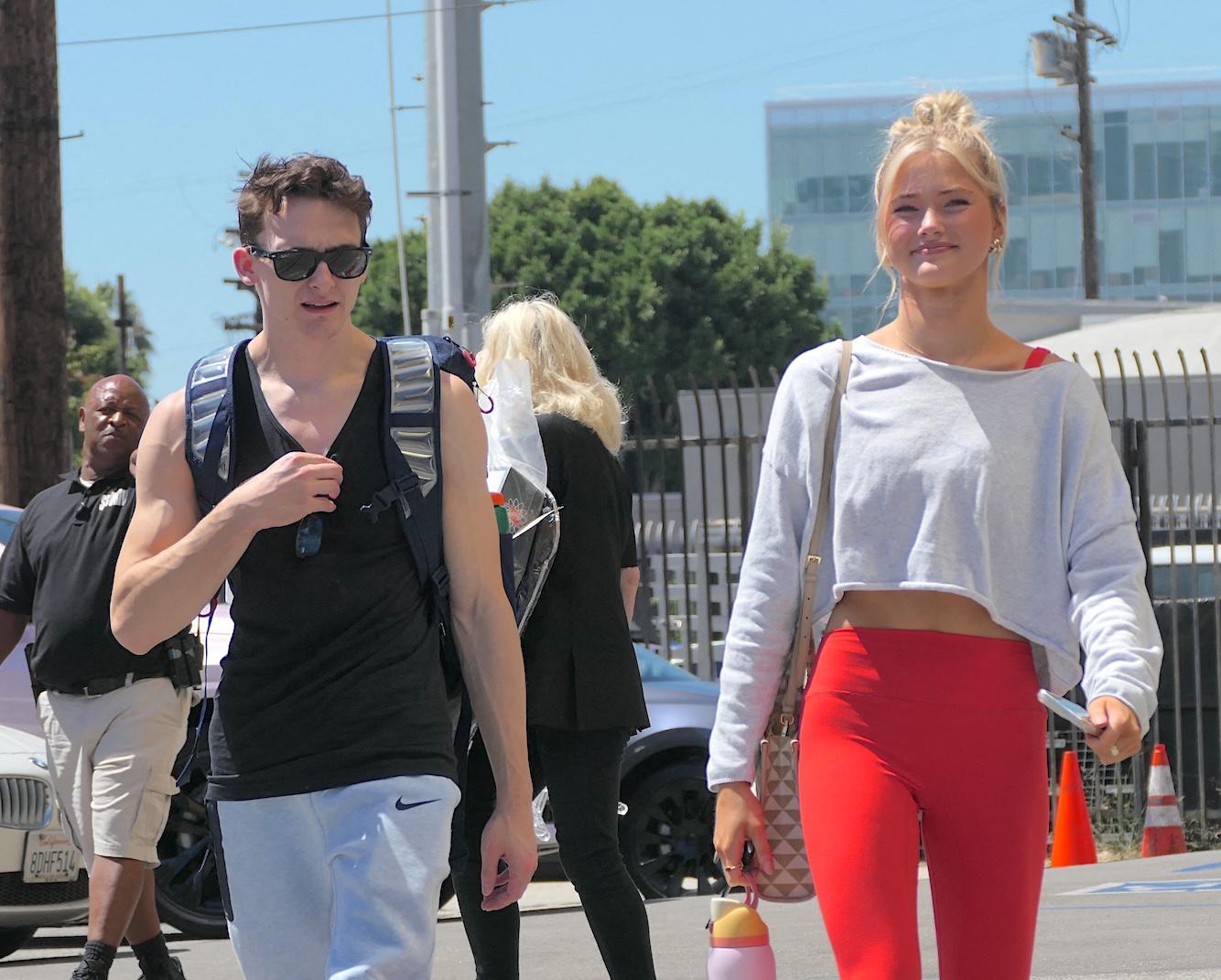 Stephen Nedoroscik and Rylee Arnold Arrive to DWTS Rehearsal