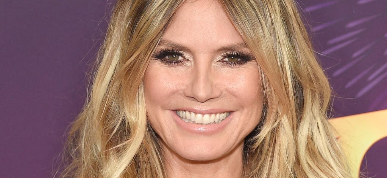 Heidi Klum smiles close up