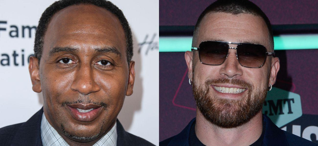 Stephen A Smith (left) Travis Kelce (right)