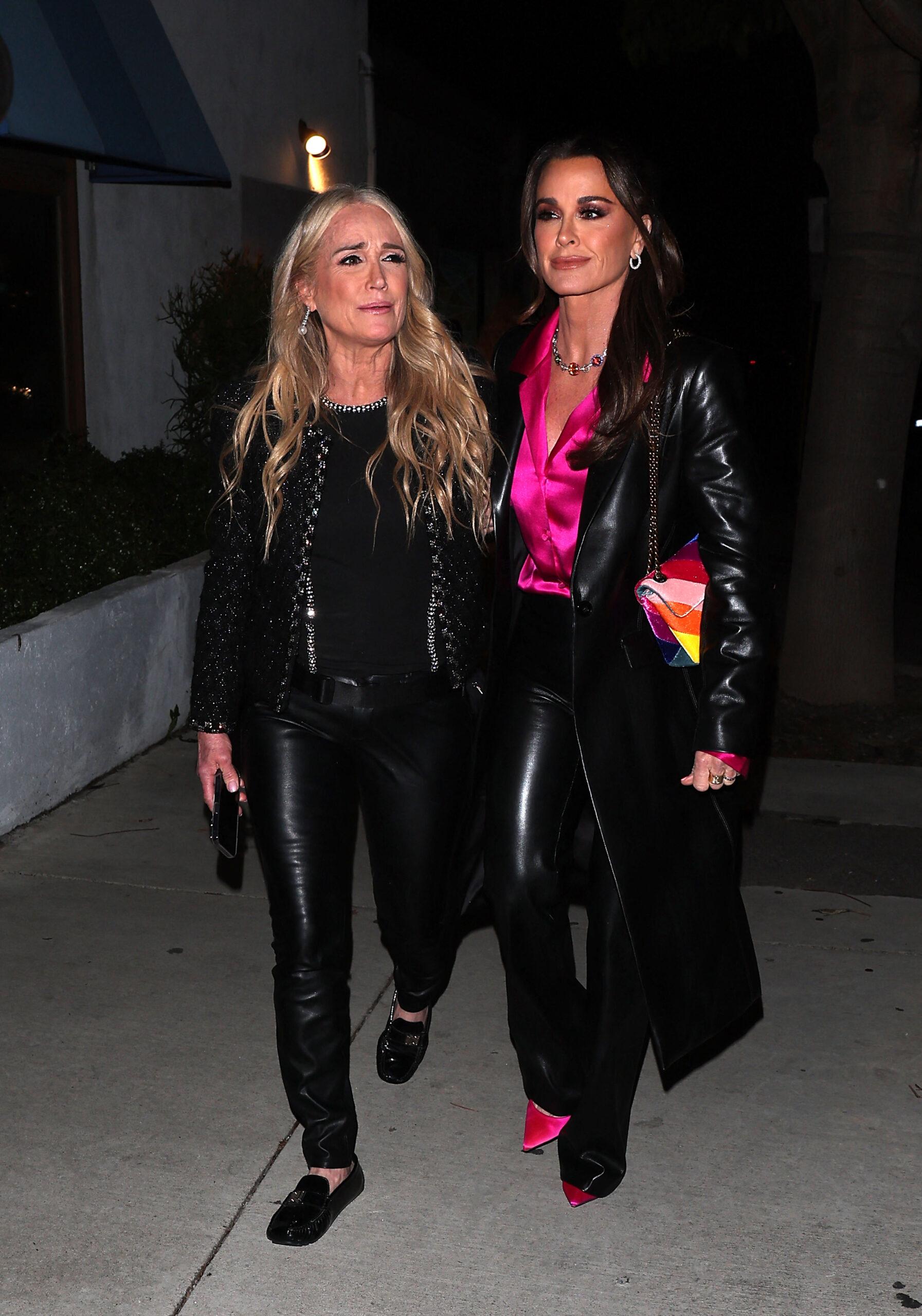 Kyle Richards and sister Kim Richards seen at the opening of 'Suttol Boutique' in West Hollywood, CA