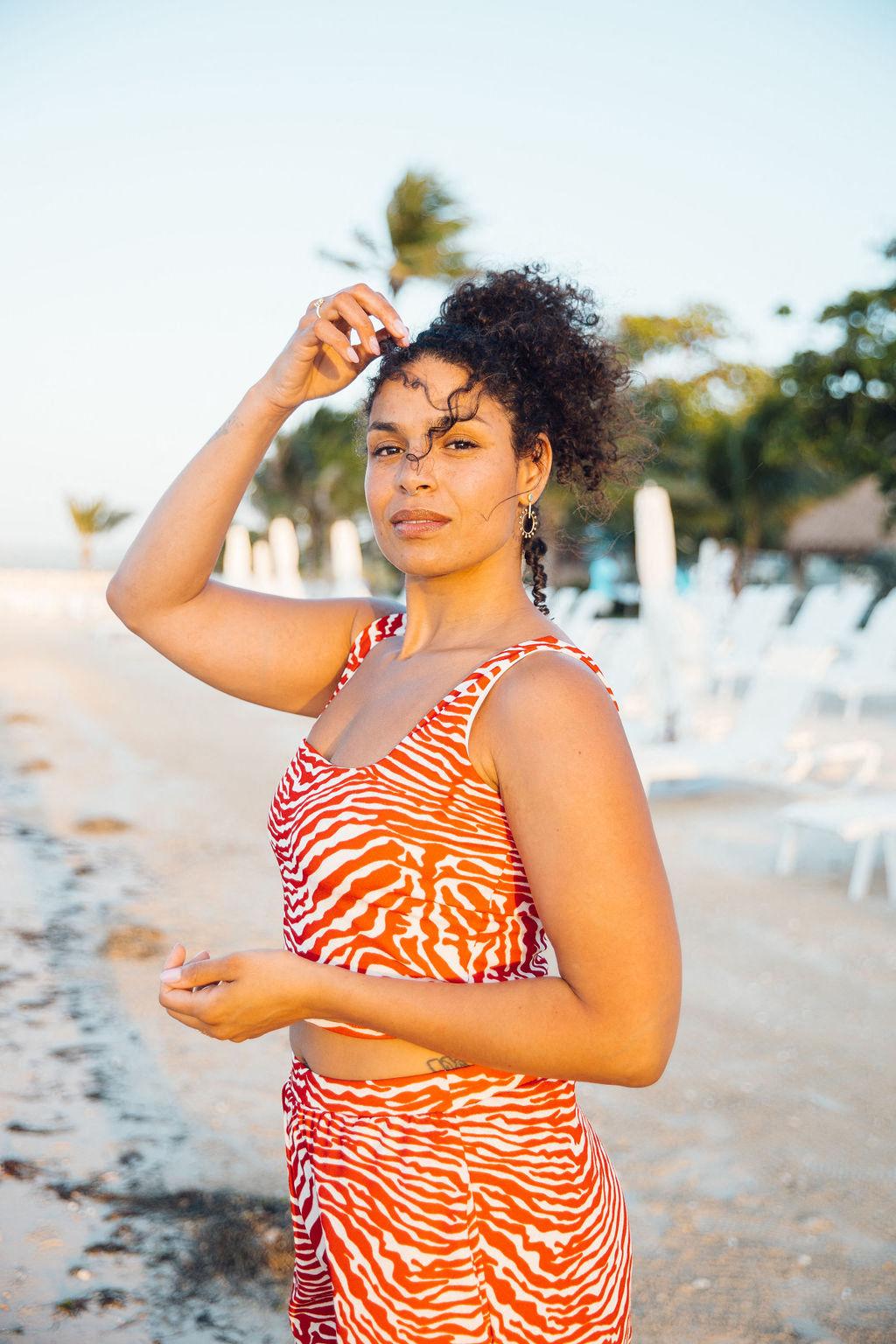 Jordin Sparks on the beach