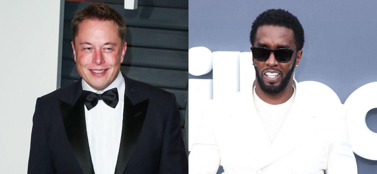 Elon Musk, Diddy photo collage