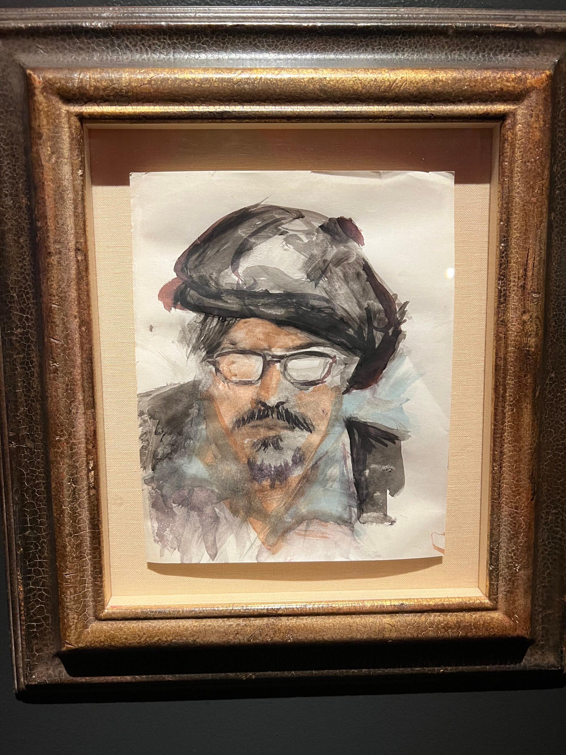 Johnny Depp watercolor self portrait