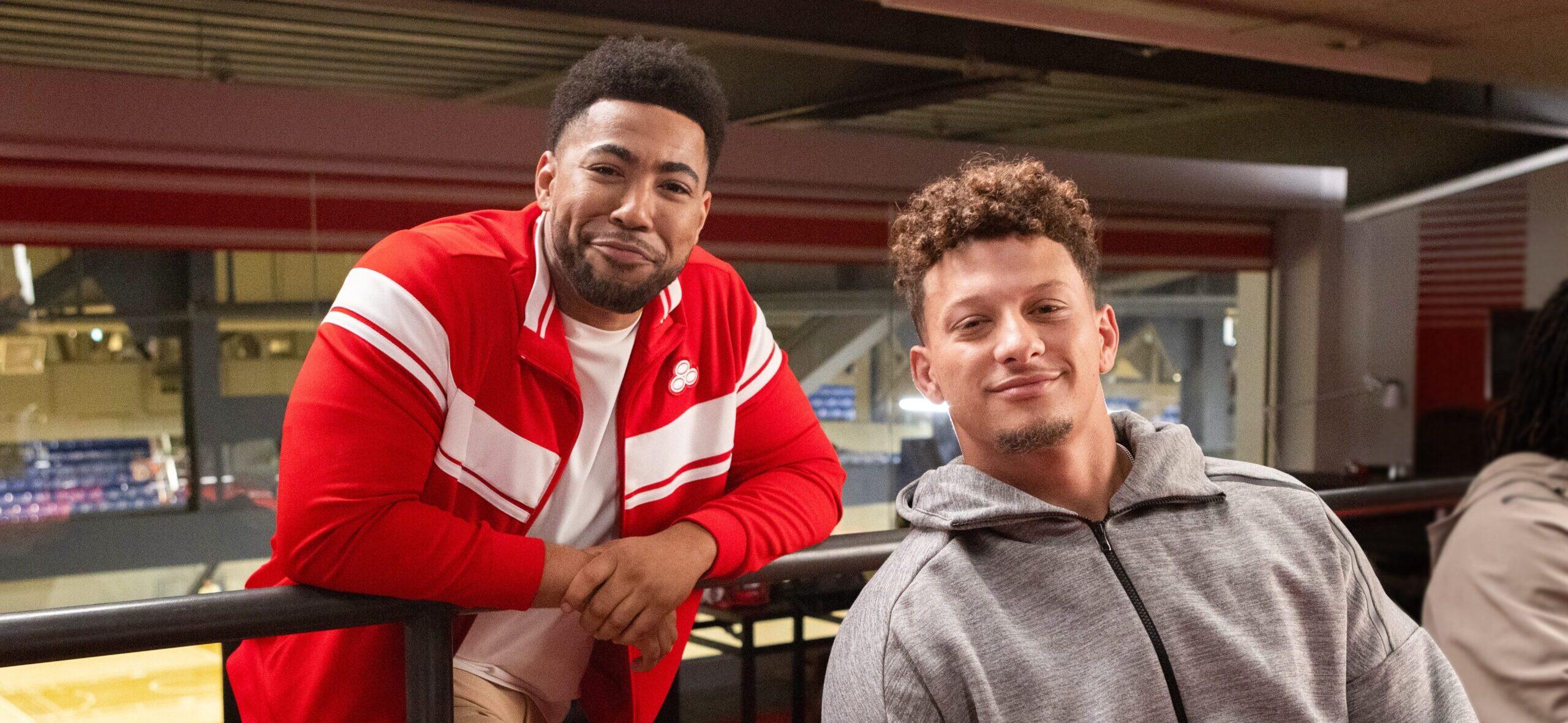 Patrick Mahomes and Jake from State Farm