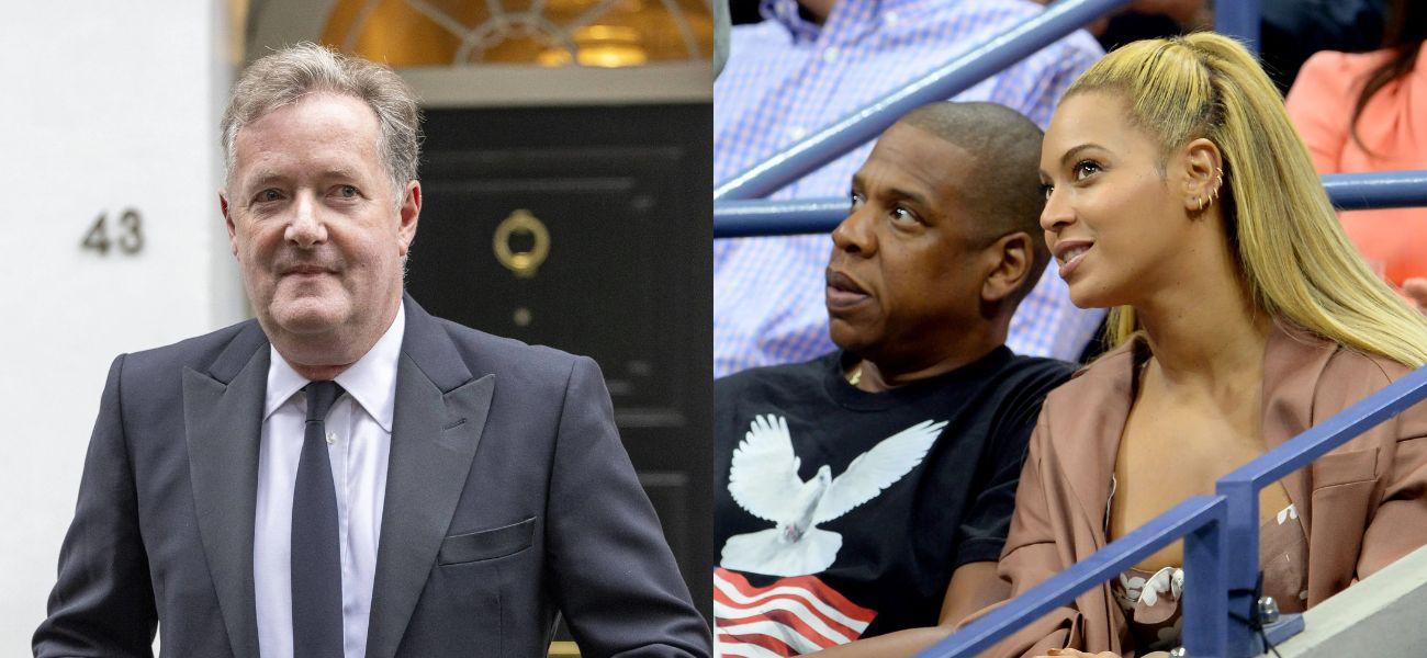 Piers Morgan, Jay-Z, Beyoncé photo collage