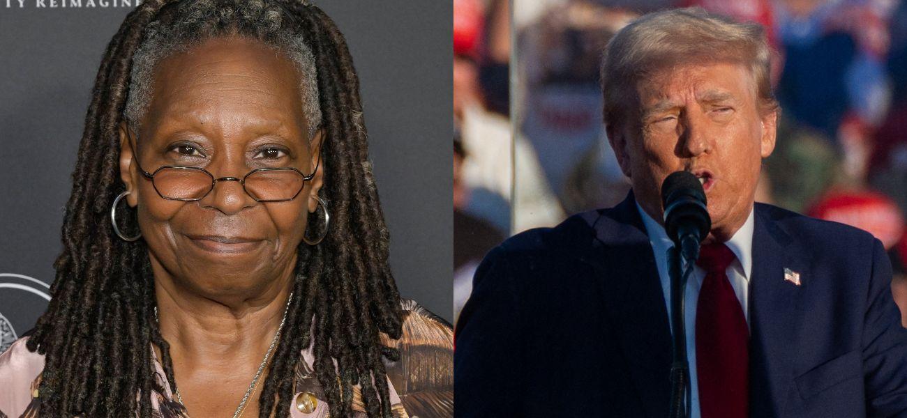 Whoopi Goldberg (left) Donald Trump (right)