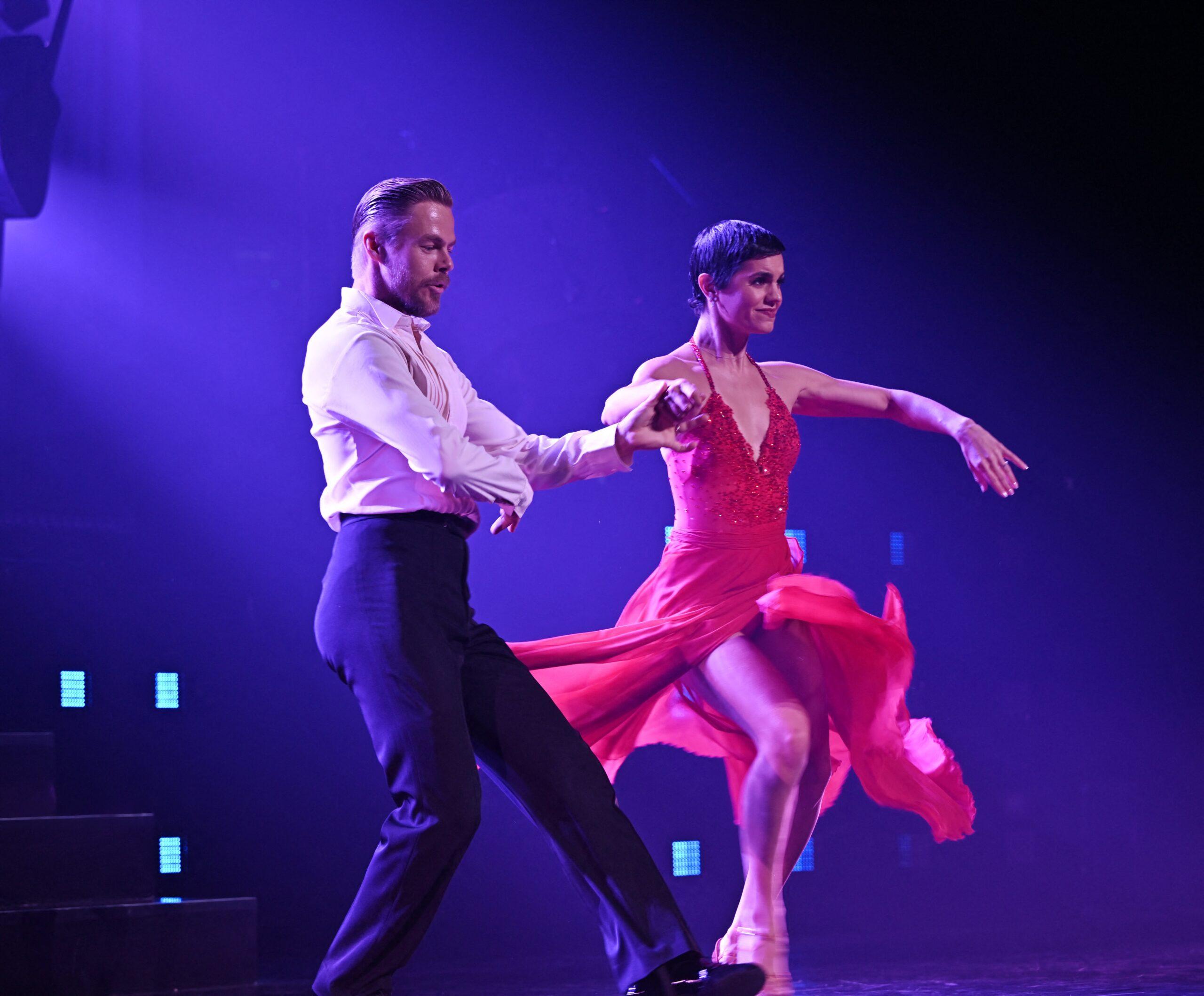 Derek Hough and Hayley Erbert dancing