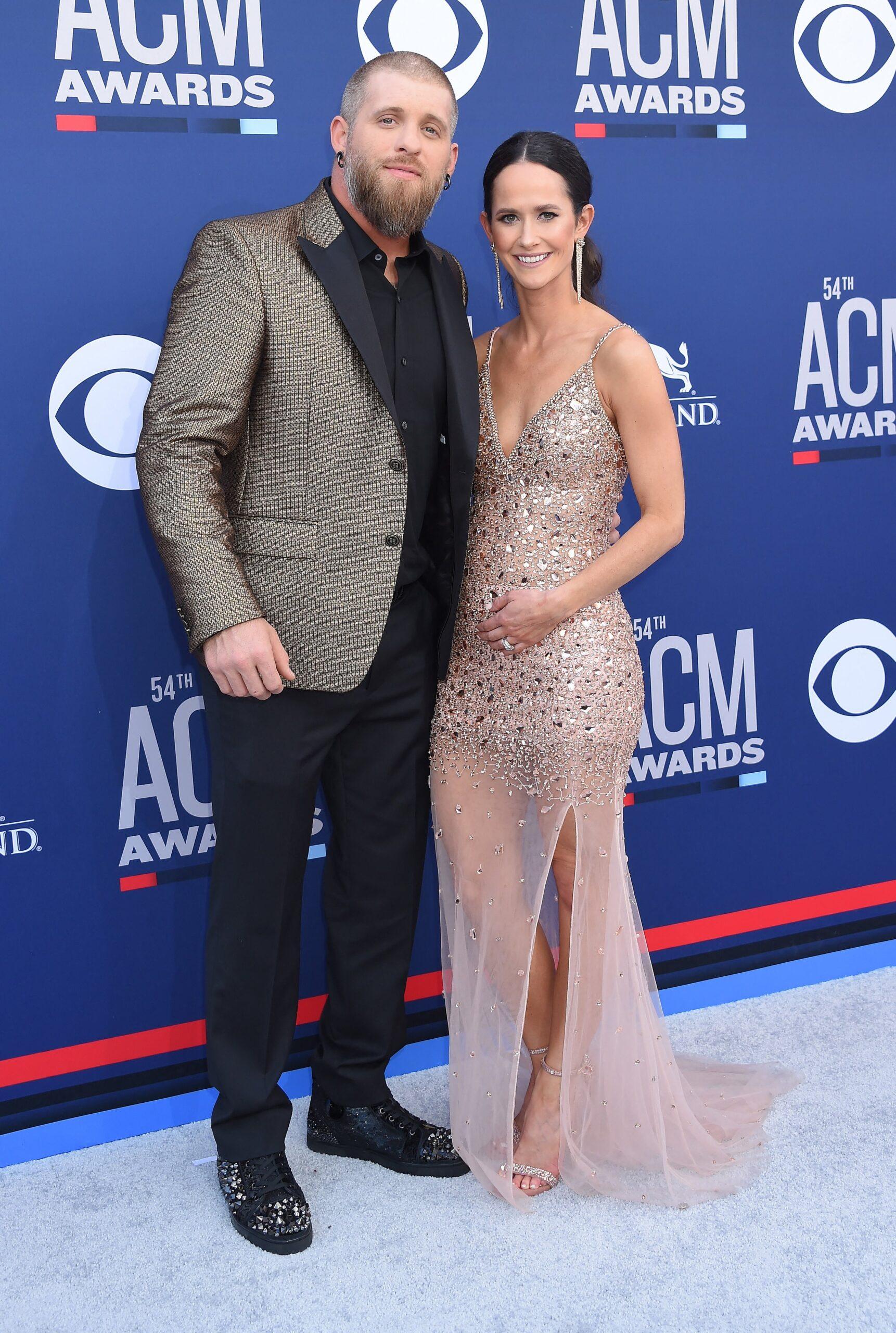 Brantley Gilbert and wife at 54th Annual ACM Awards, Arrivals, Grand Garden Arena