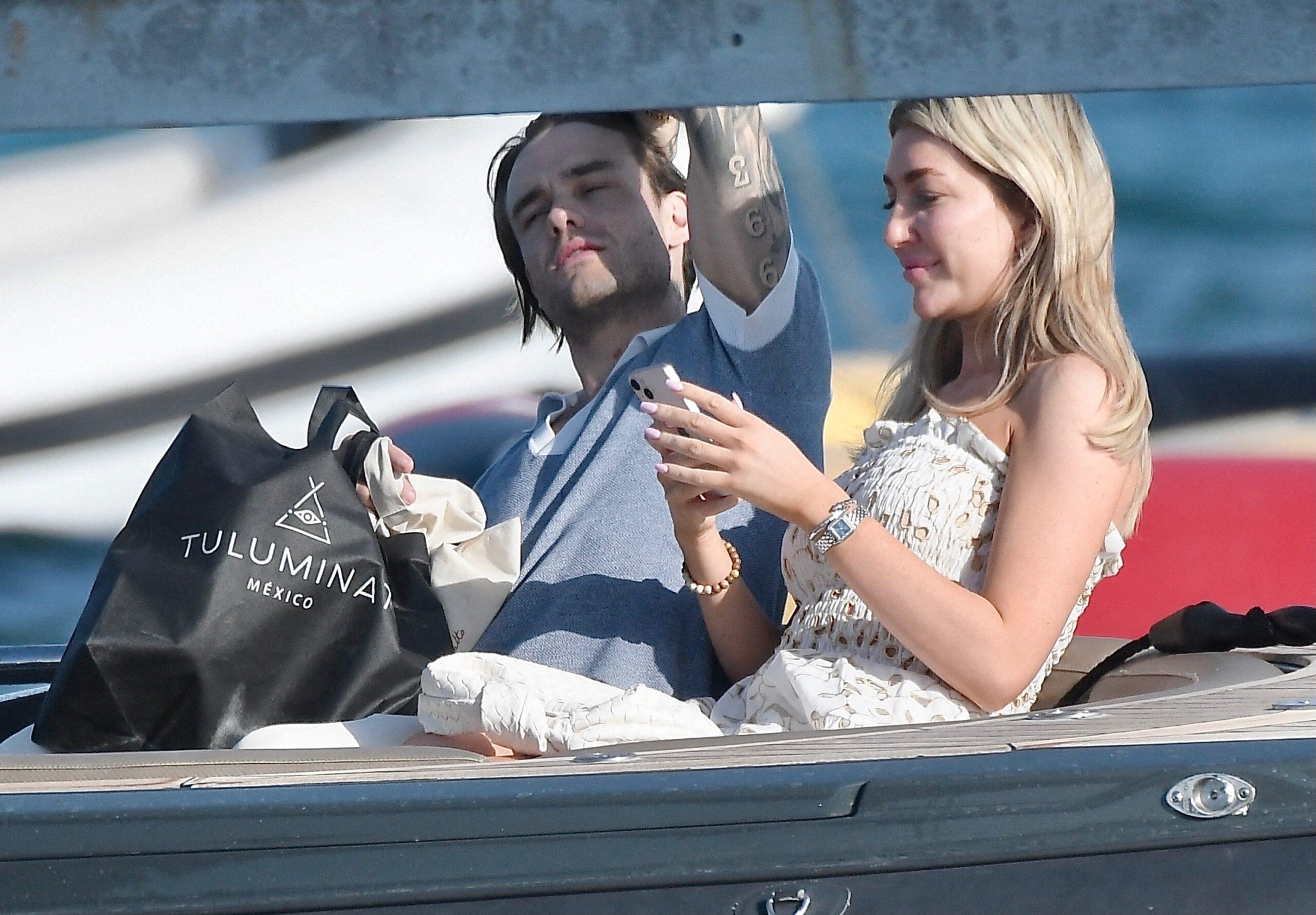 Katie Cassidy and Liam Payne on boat