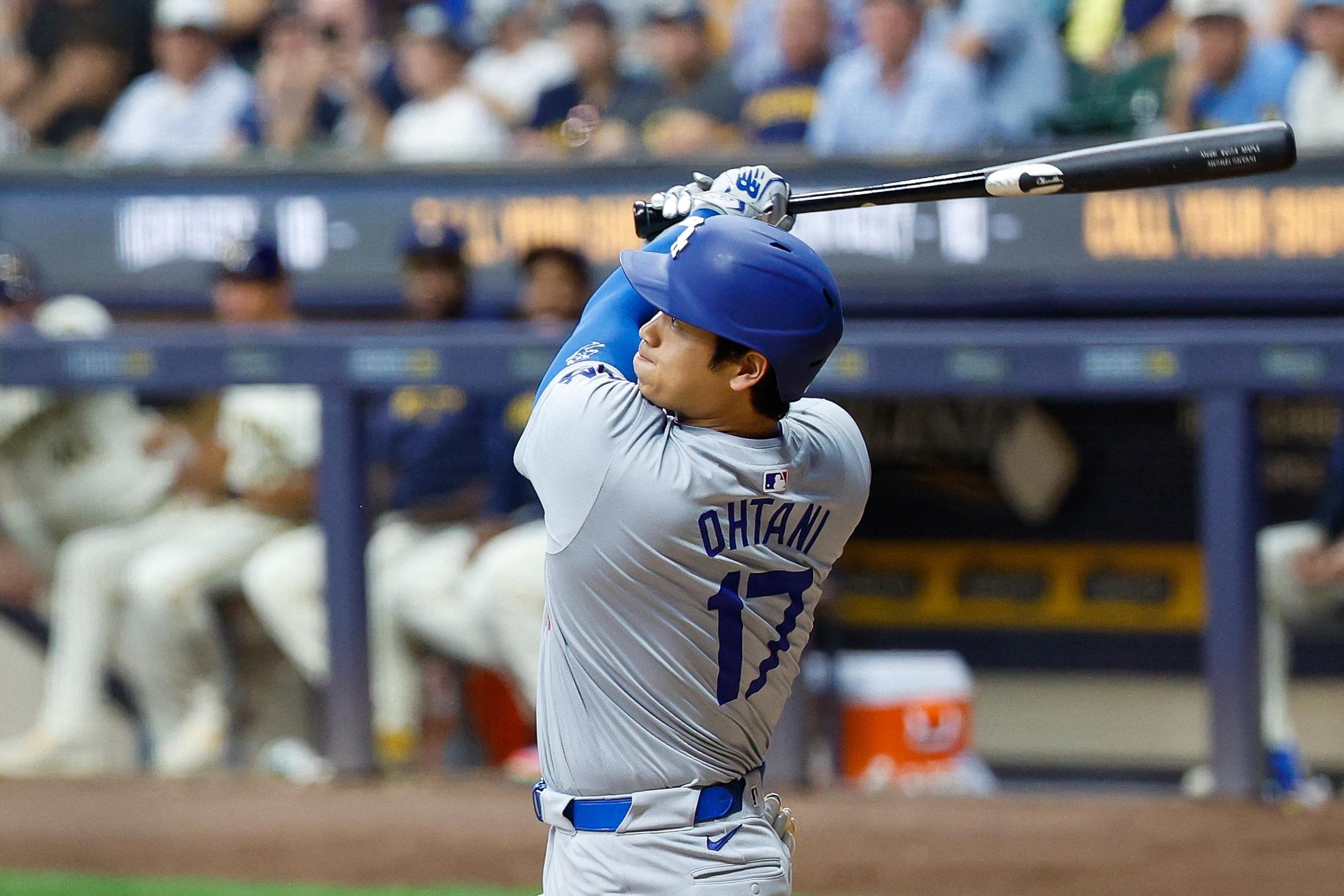 Shohei Ohtani at the Dodgers vs Brewers game on AUG 12