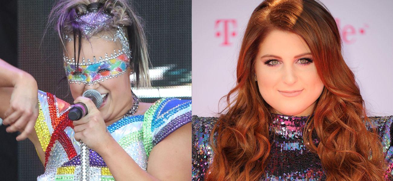 JoJo Siwa (left) Meghan Trainor (right)