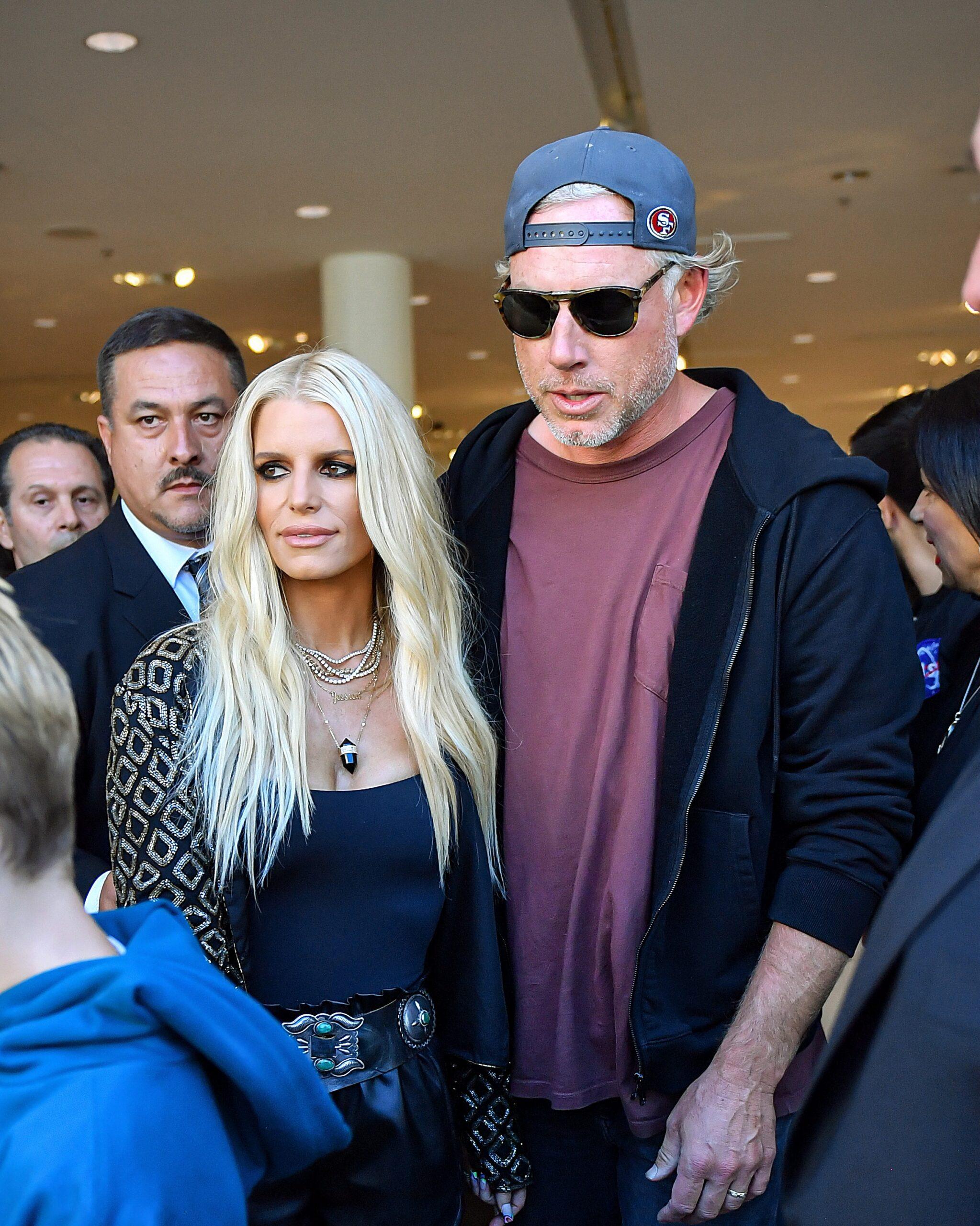 Jessica Simpson and Eric Johnson Make An Appearance In Nordstrom At The Grove in Los Angeles, California