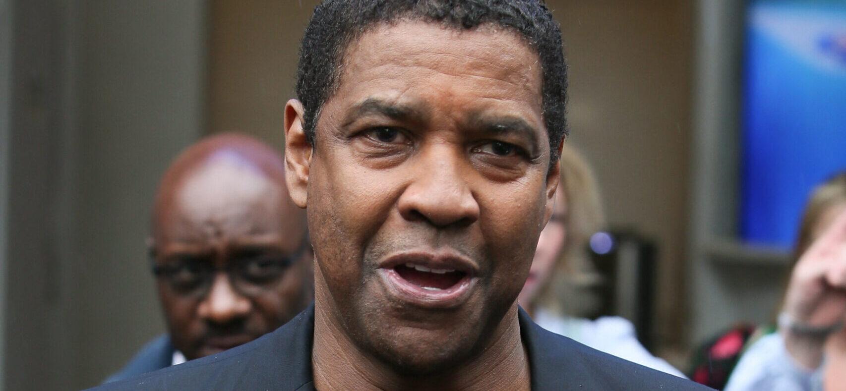 Denzel Washington promoting his new film 'The Equalizer 2' at Global Radio Studios - London