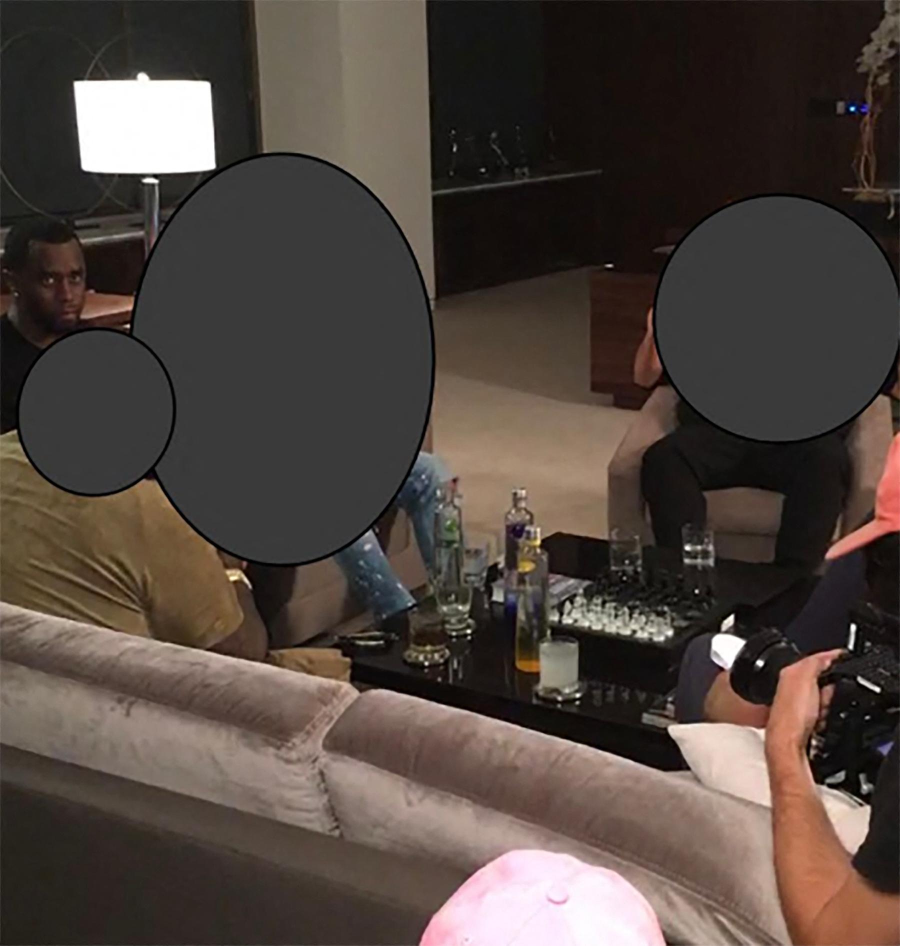 Redacted photos contained within Diddy lawsuit