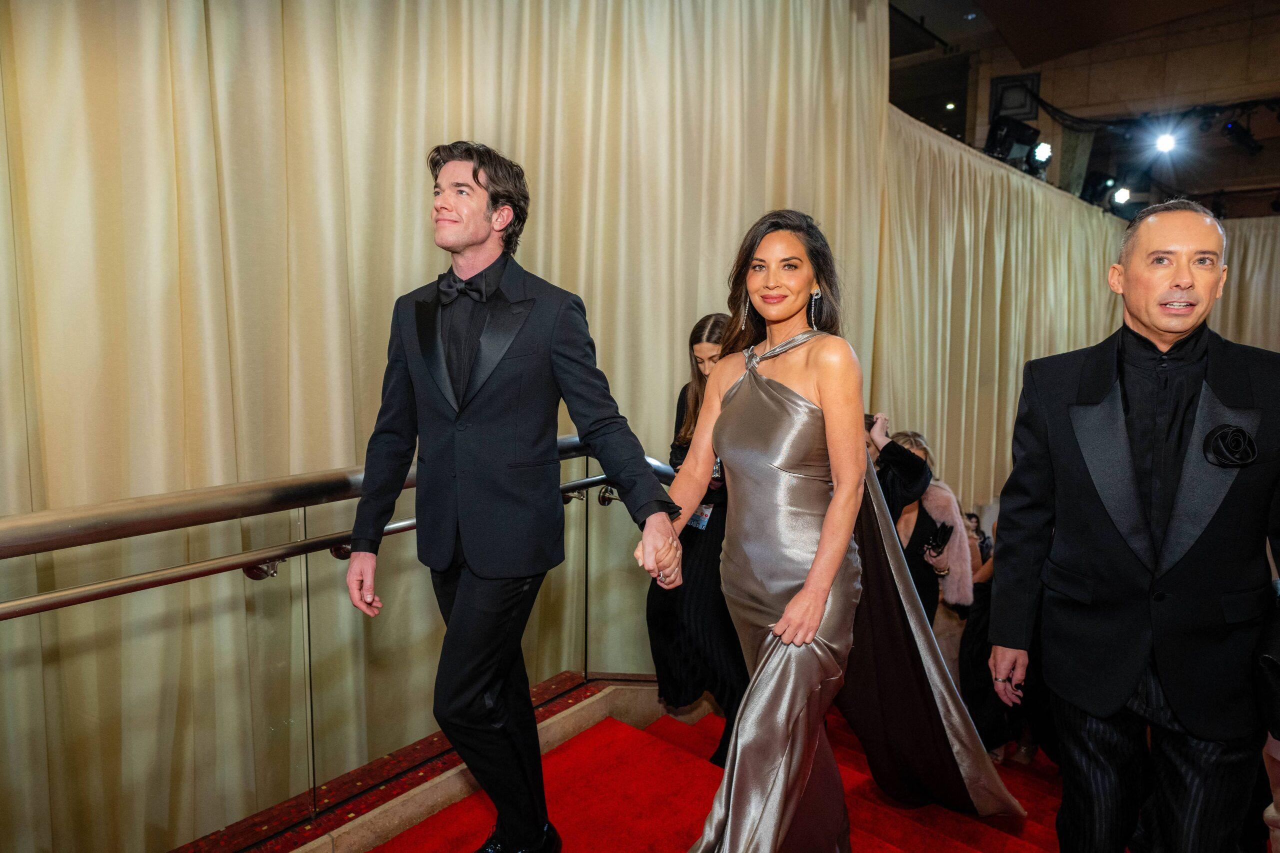 John Mulaney and Olivia Munn on the Oscars red carpet 2024