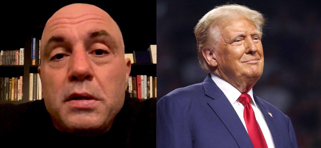 Joe Rogan (left) Donald Trump (right)