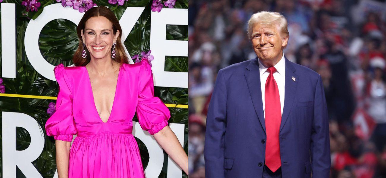 Julia Roberts, Donald Trump photo collage