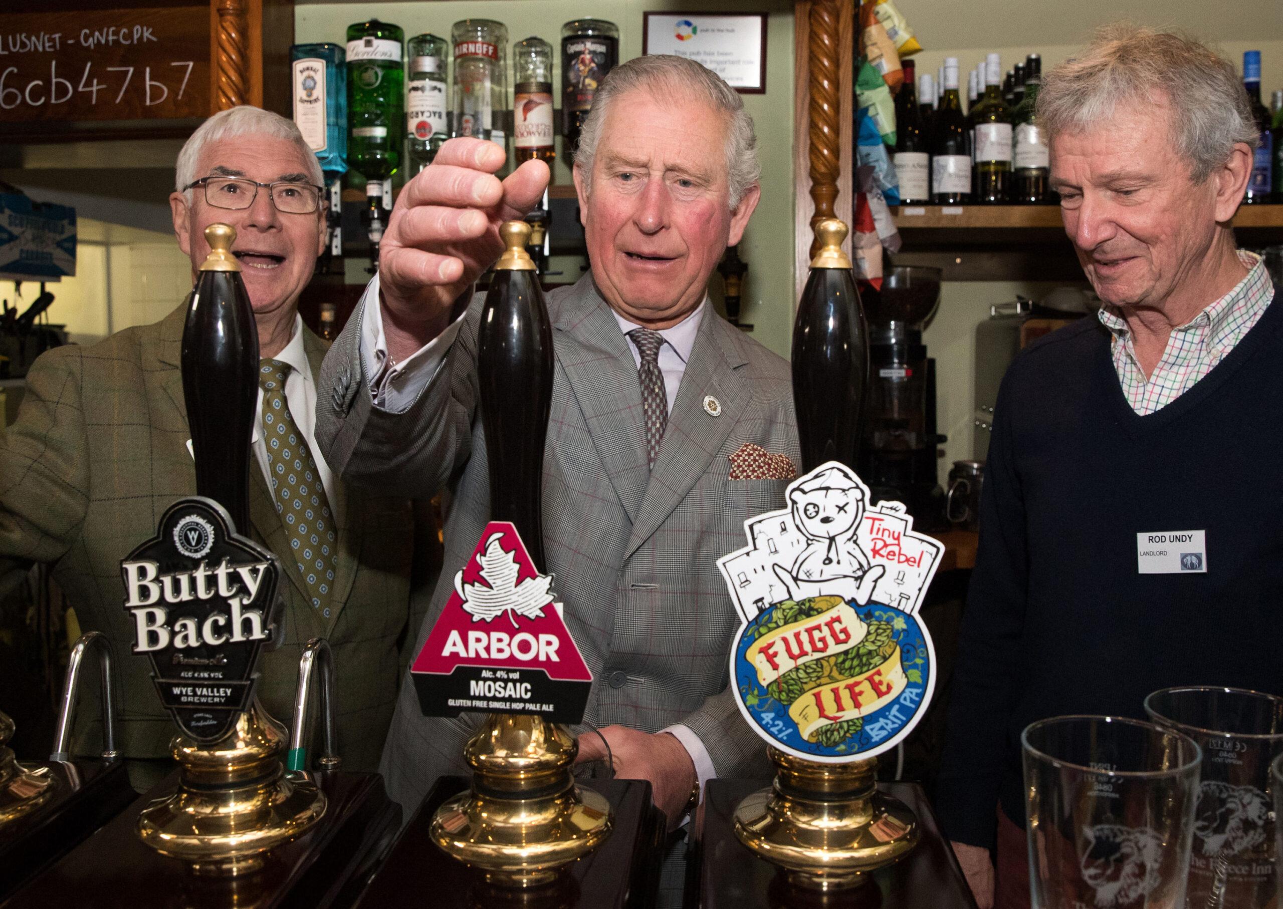 Prince Charles visits The Fleece Inn