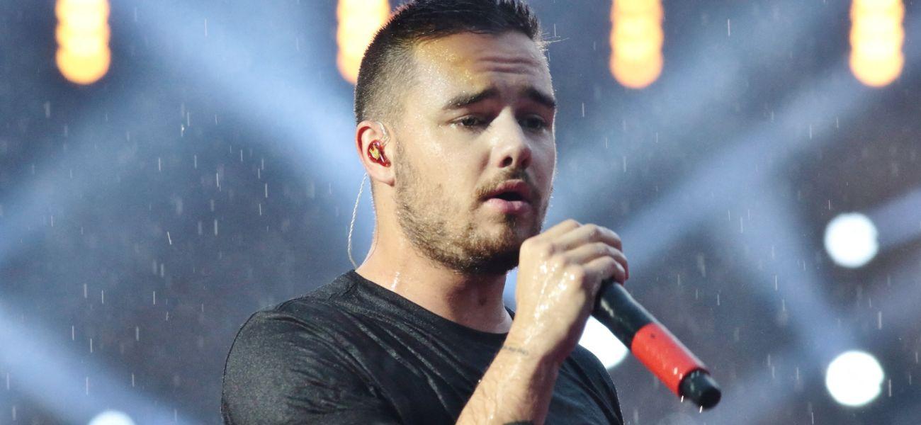 Liam Payne singing on stage