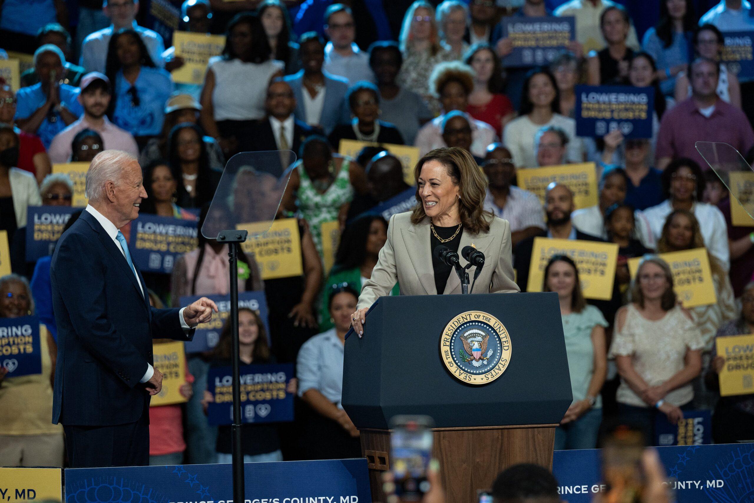 United States President Joe Biden and United States Vice President Kamala Harris host event at Prince Georges County Community College