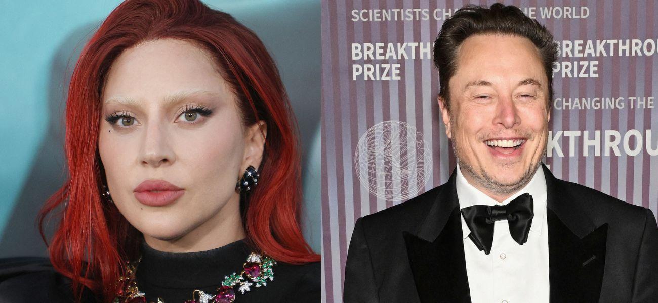 Lady Gaga (left) Elon Musk (right)