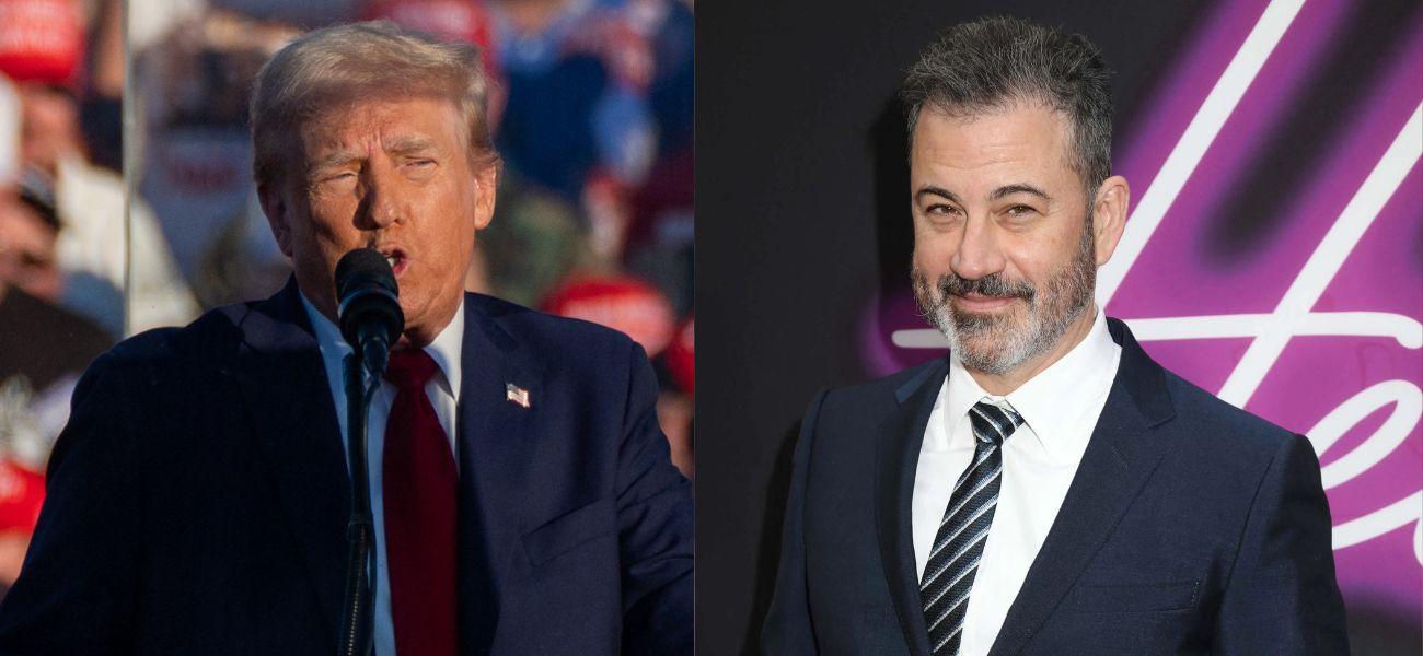 Donald Trump, Jimmy Kimmel photo collage