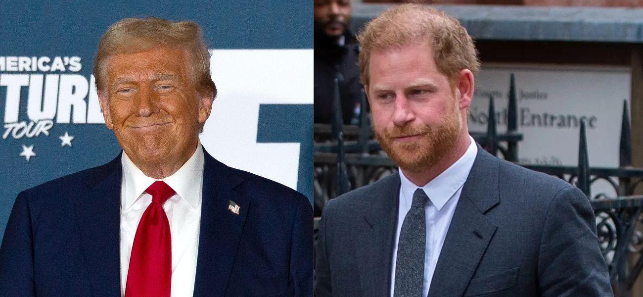 Donald Trump, Prince Harry photo collage