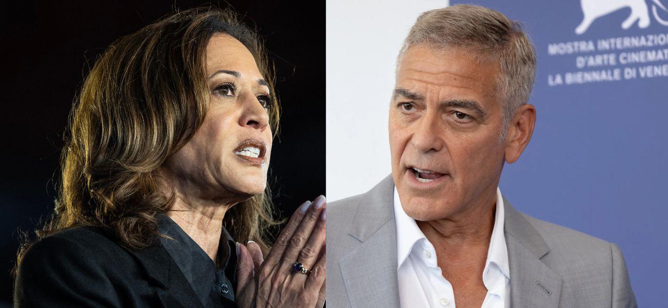 Kamala Harris, George Clooney photo collage