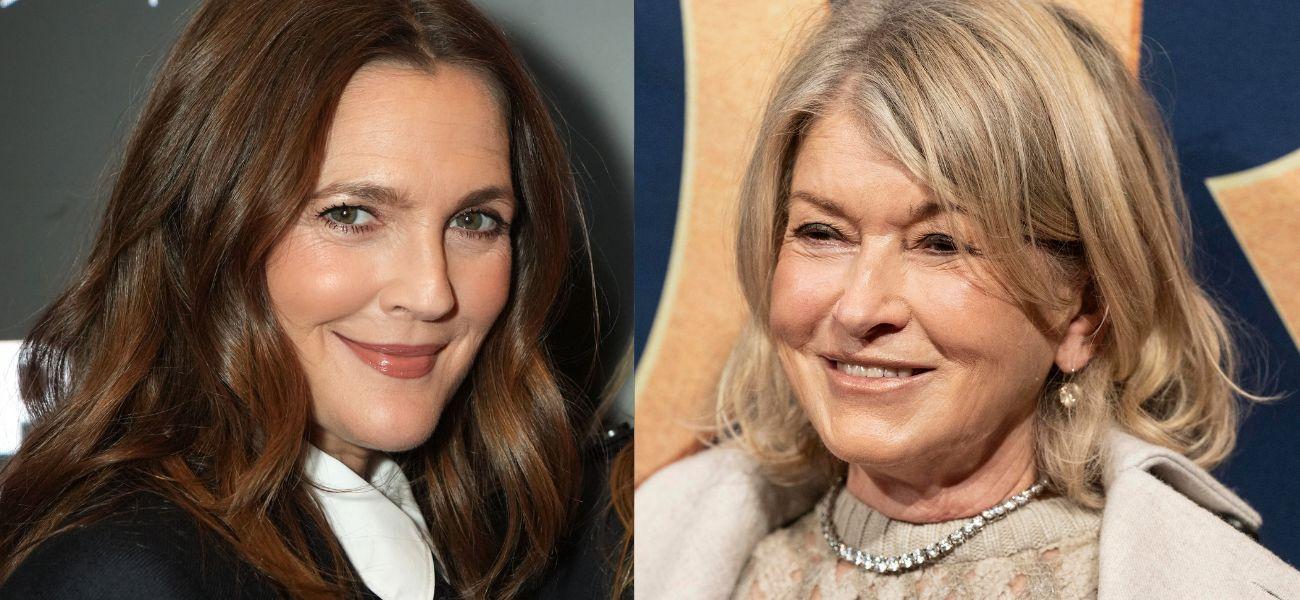 Drew Barrymore (left) Martha Stewart (right)