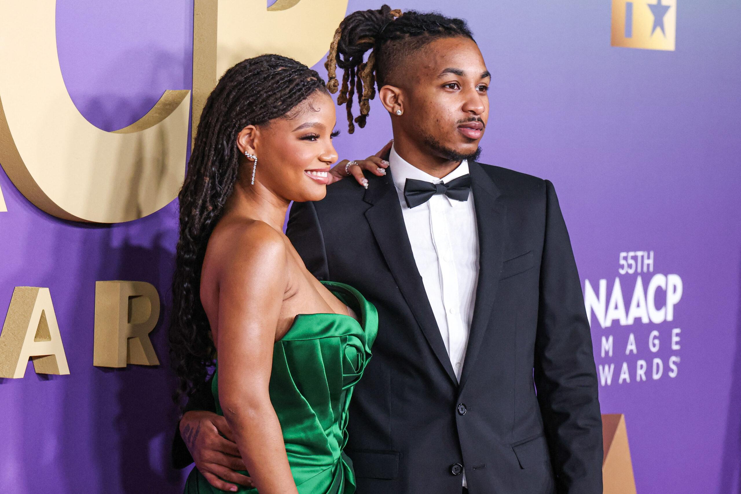 Halle Bailey and DDG at 55th Annual NAACP Image Awards