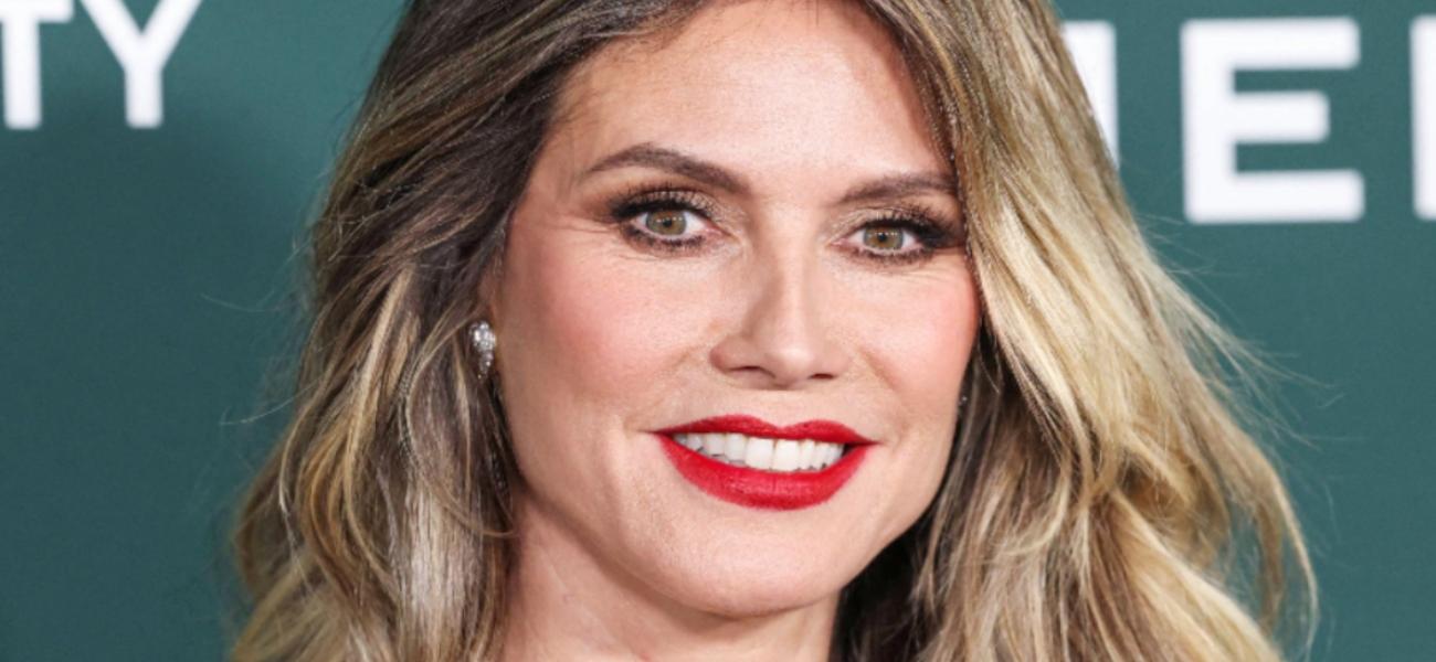 Heidi Klum smiles close up