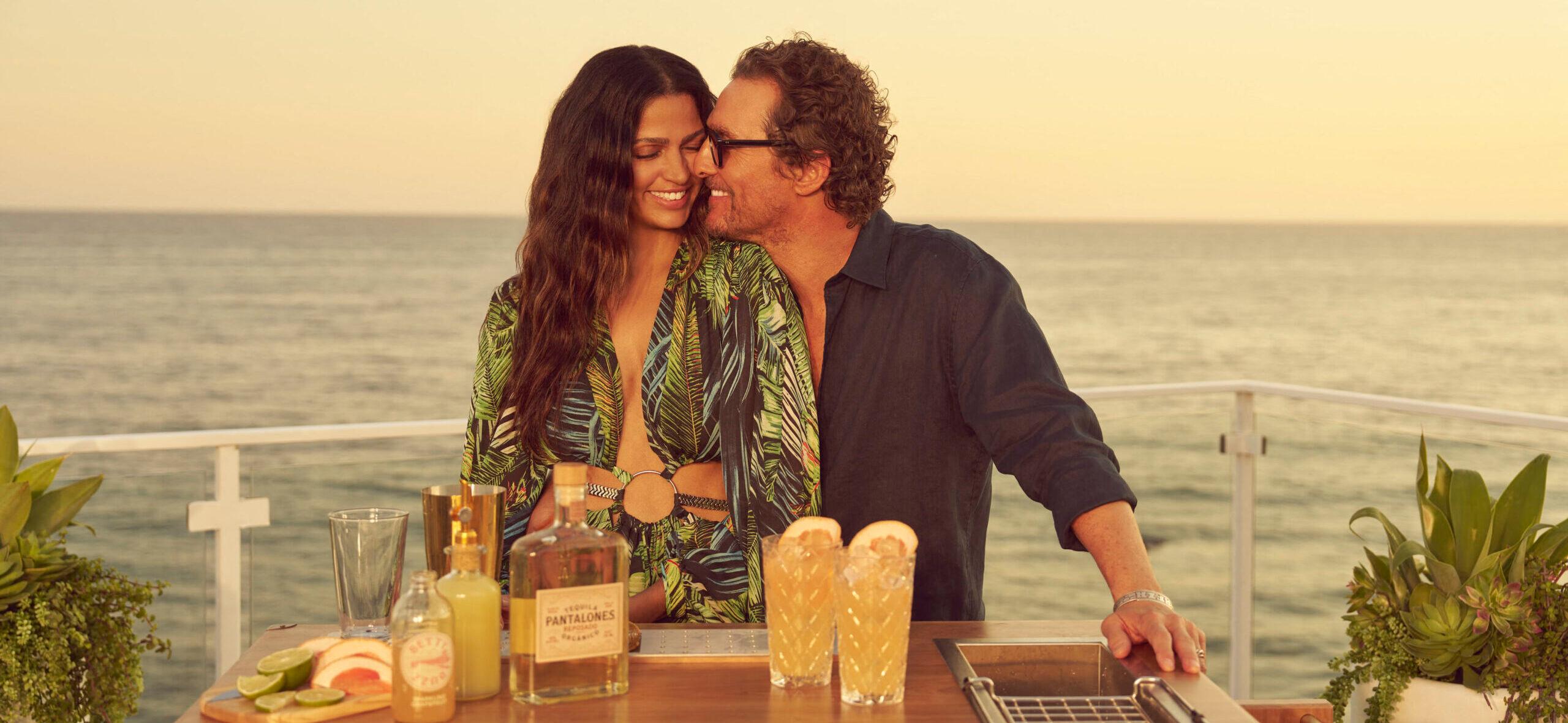 Matthew McConaughey and Camila Alves celebrate their Pantalones Organic Tequila joining Princess Cruises Love Line Premium Liquors collection