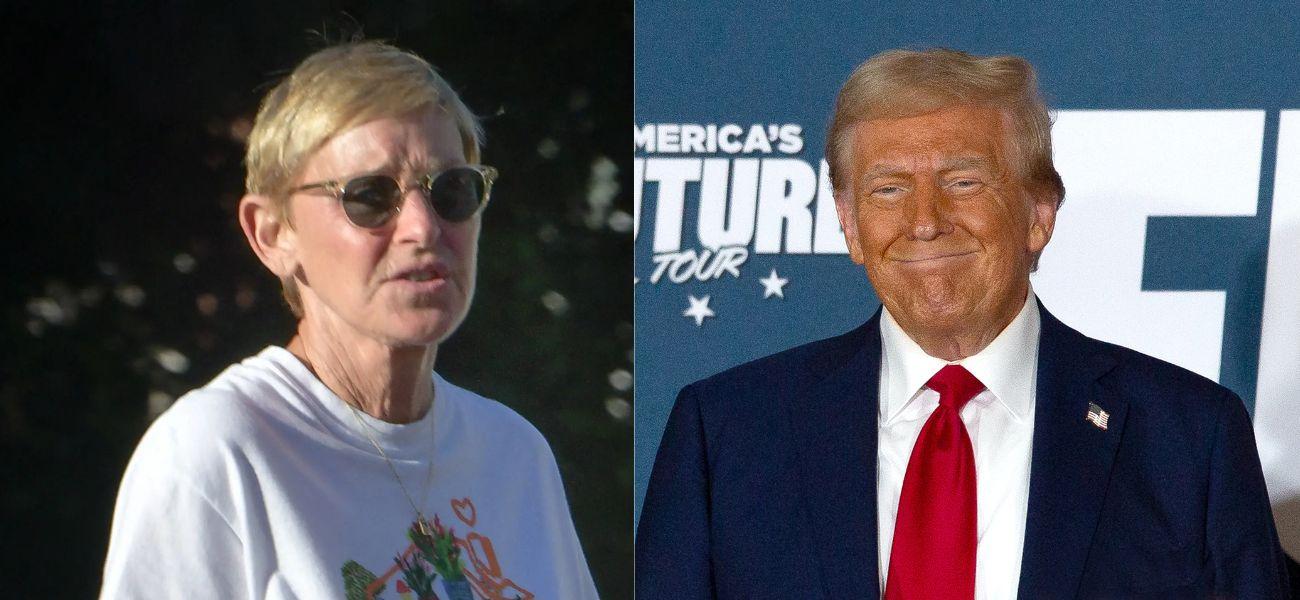 Ellen DeGeneres, Donald Trump photo collage