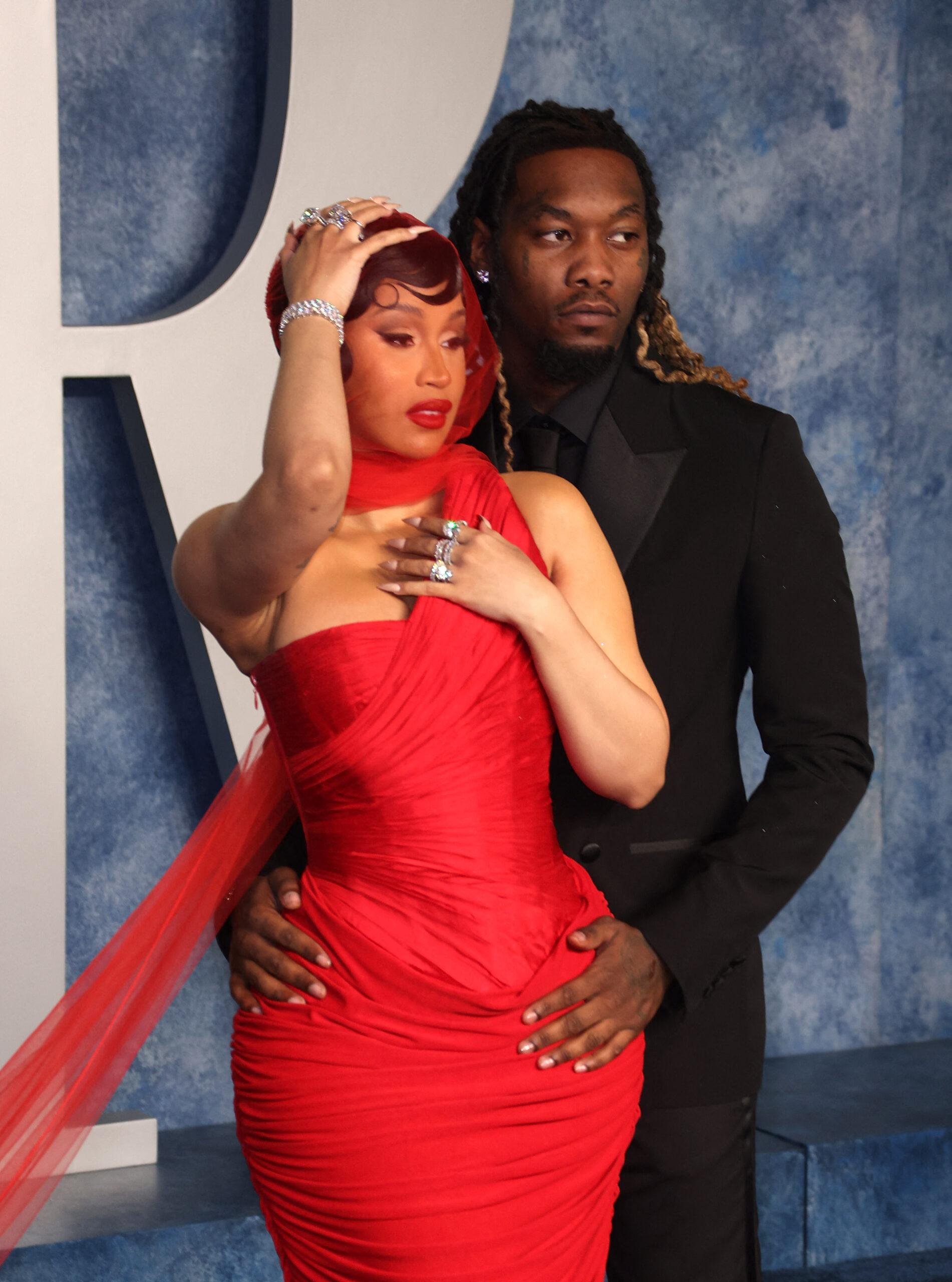 Cardi B and Offset at the 2023 Vanity Fair Oscar Party