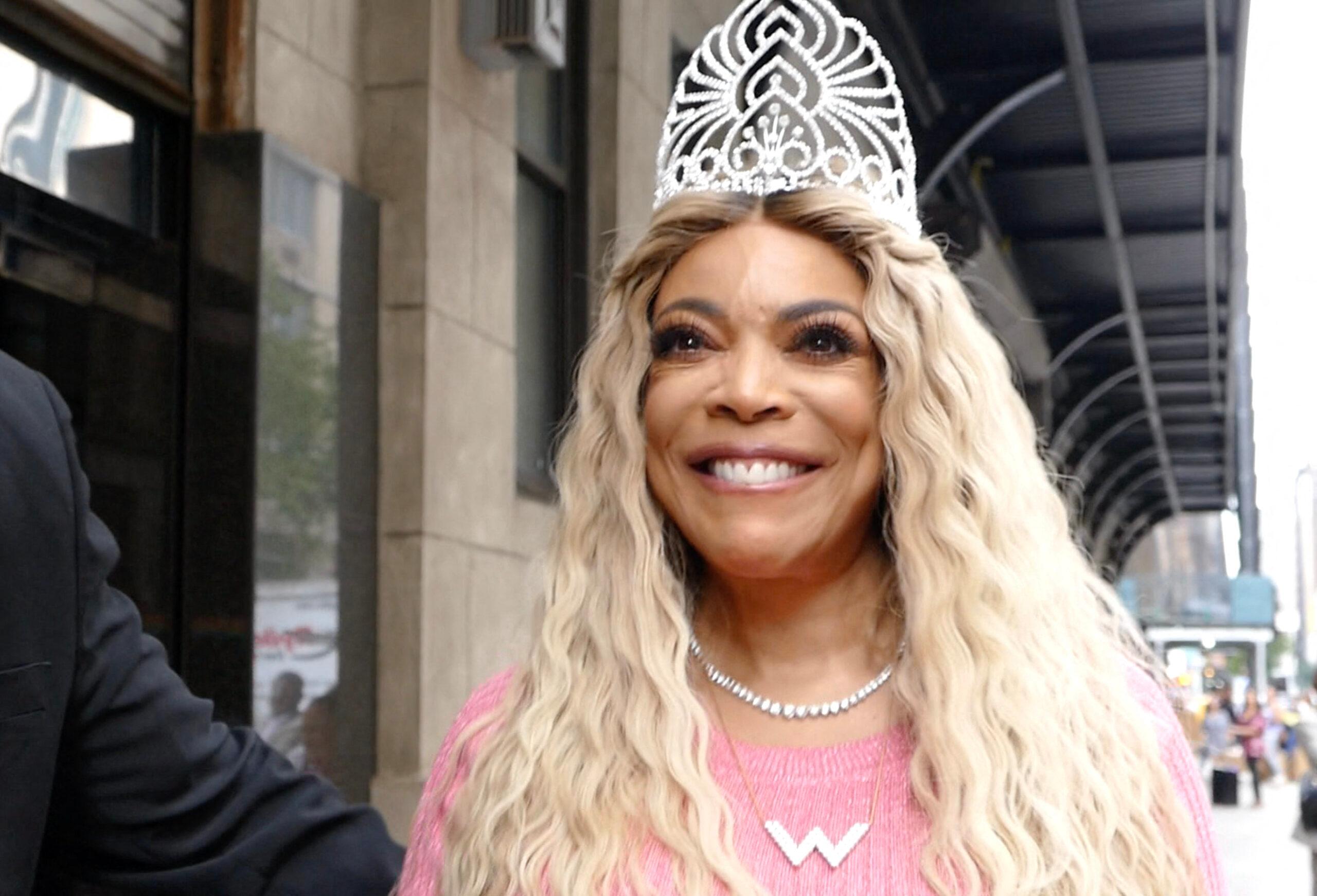 Wendy Williams wearing a tiara for her birthday