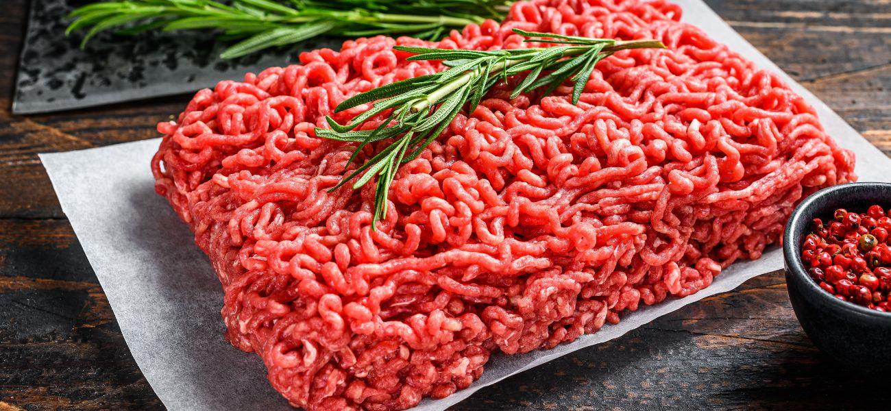 uncooked ground beef