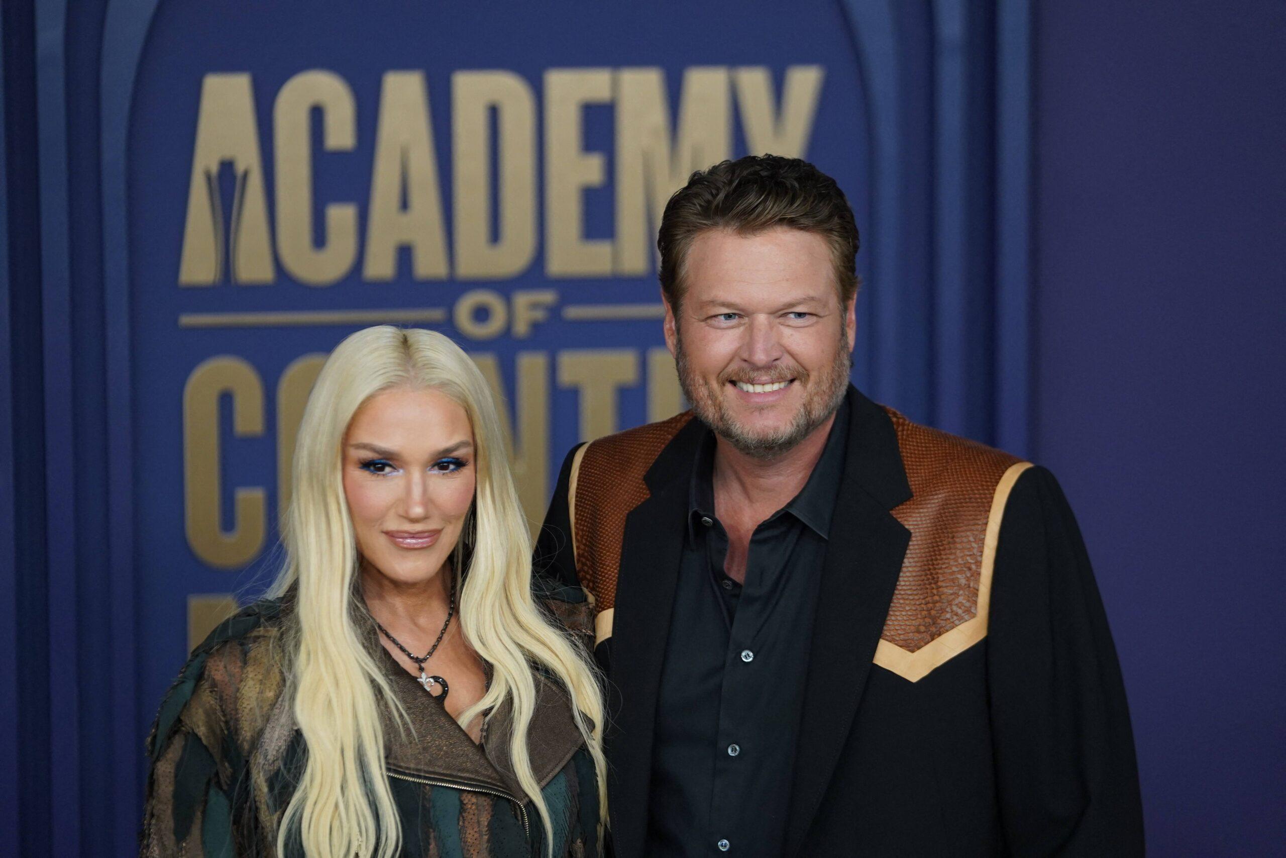 Gwen Stefani and Blake Shelton at 59th Academy of Country Music Awards: Red Carpet