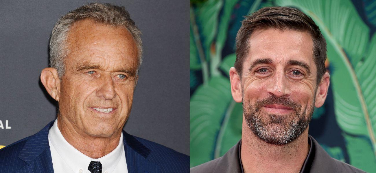 Robert F Kennedy Jr (left) Aaron Rodgers (right)